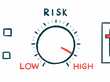 An illustration shows levels of risk on a dial.