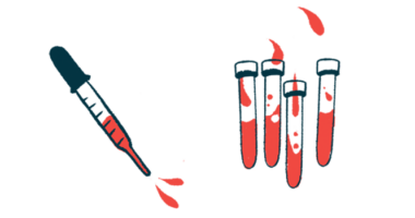An illustration showing liquid-holding vials and a pipette, common laboratory equipment.