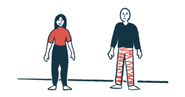 A woman and a man stand next to each other.