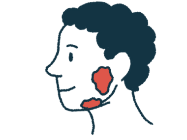 An illustration shows a human head in profile with the salivary glands highlighted.